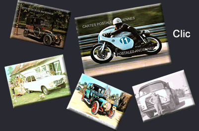 Cartes Postales Anciennes Automobiles Motos Voitures