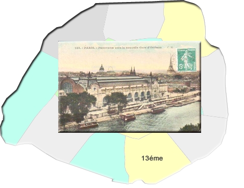 Cartes postales anciennes île de France : Cartes postales anciennes Paris 75 : 13ème arrondissements