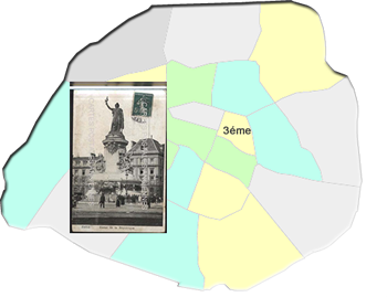 Cartes postales anciennes île de France : Cartes postales anciennes Paris 75 : 3ème arrondissements